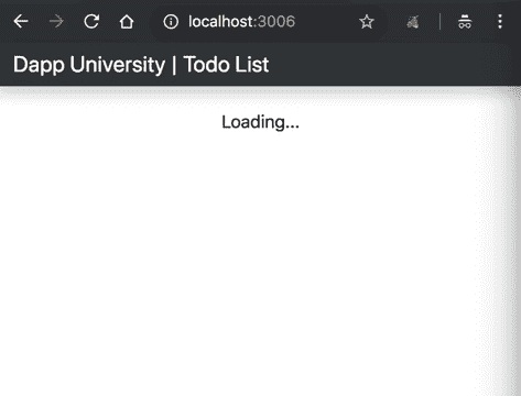 Ethereum Todo List Loading