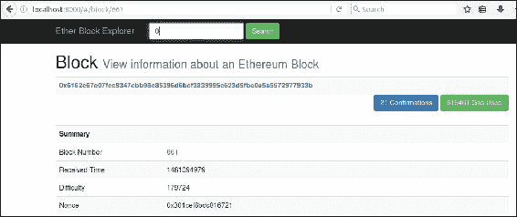 Local Ethereum block explorer